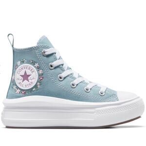Rare Girls Converse Platform CTAS MOVE HI Size 12 Blue
